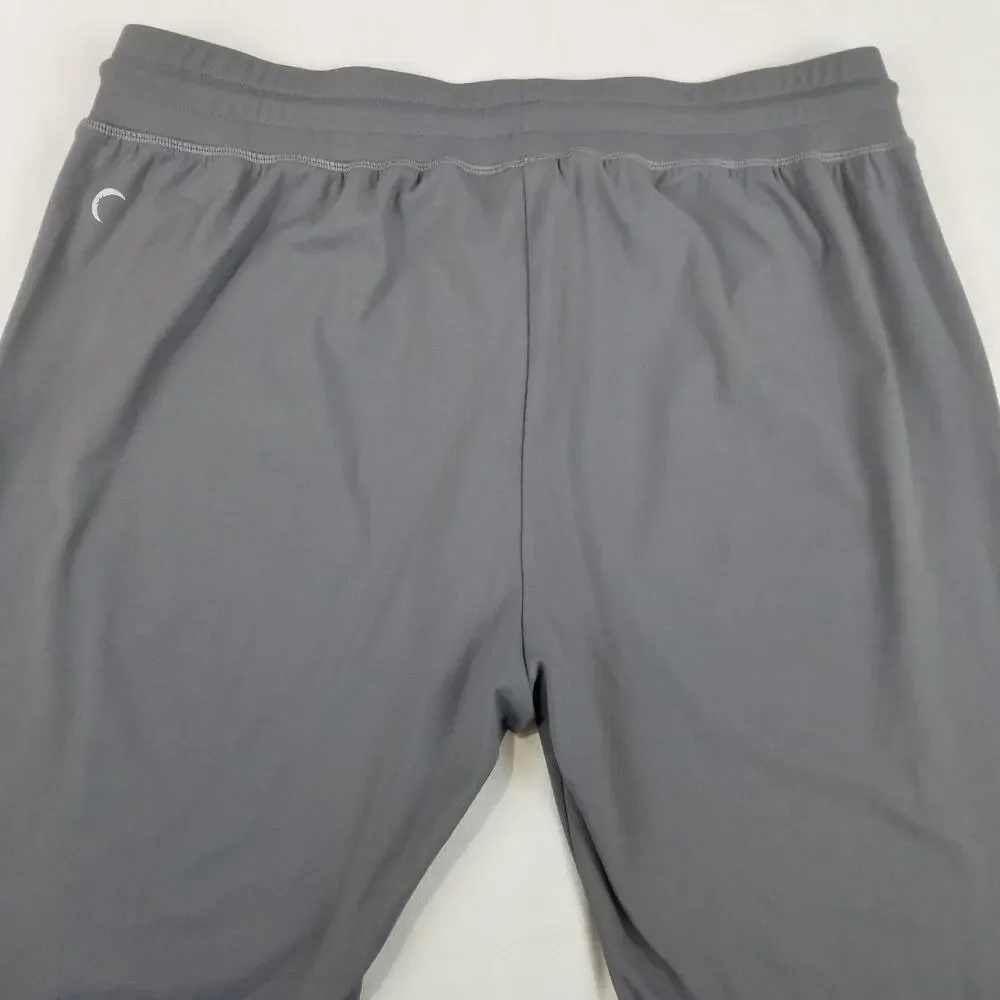 Zyia Active Jogger Pants Womens Large Gray Ankle Zipper Hem Stretch Athleisure